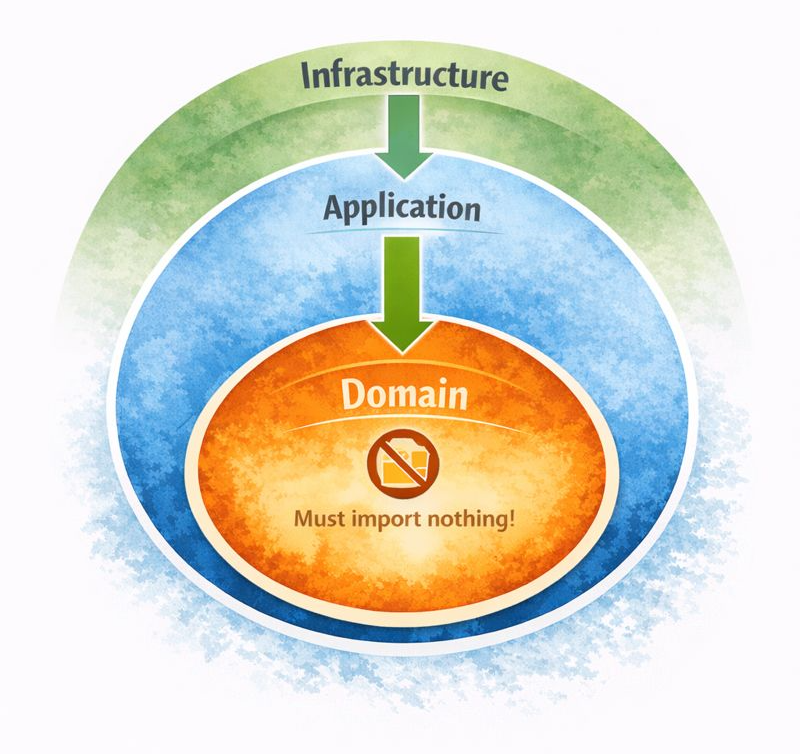 Dependency direction between layers