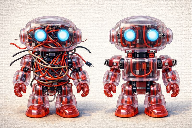 Spaghetti code vs. clean interfaces
